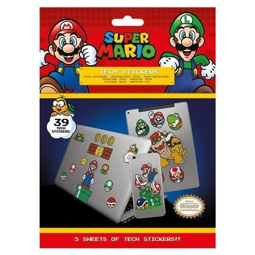 Super Mario Super Mario Mushroom Kingdom Tech Stickers