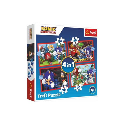 Sonic Sonic 4 in 1 Puzzel - 35/48/54/70 stukjes - Trefl