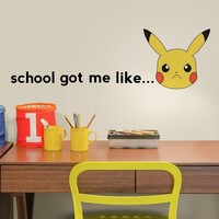 Pokemon Muurstickers Faces - Pikachu