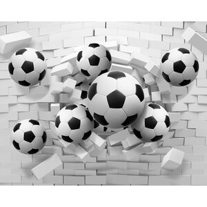 Overige Voetbal Posterbehang 3D - Walltastic