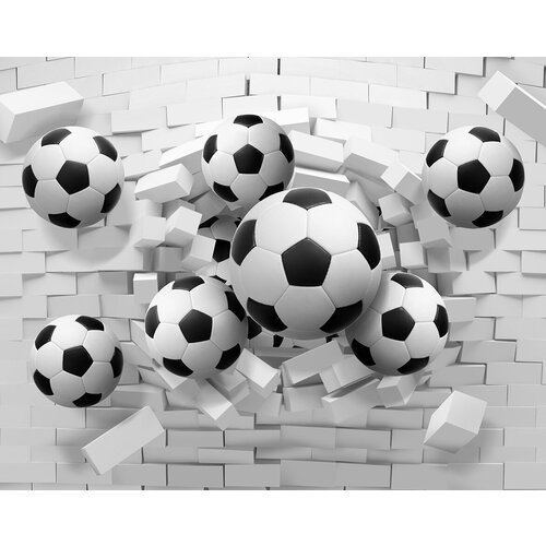 Overige Voetbal Posterbehang 3D - Walltastic