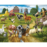 Boerderijdieren Poster Behang - Walltastic