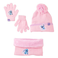 Lilo en Stitch Winterset Roze - Handschoenen, Muts en Colsjaal