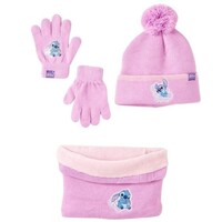 Lilo en Stitch Winterset Lila - Handschoenen, Muts en Colsjaal