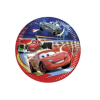 8 Kartonnen Disney Cars Bordjes - 23 cm