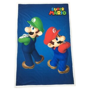 Super Mario Super Mario Fleece Deken Sherpa - Mario en Luigi