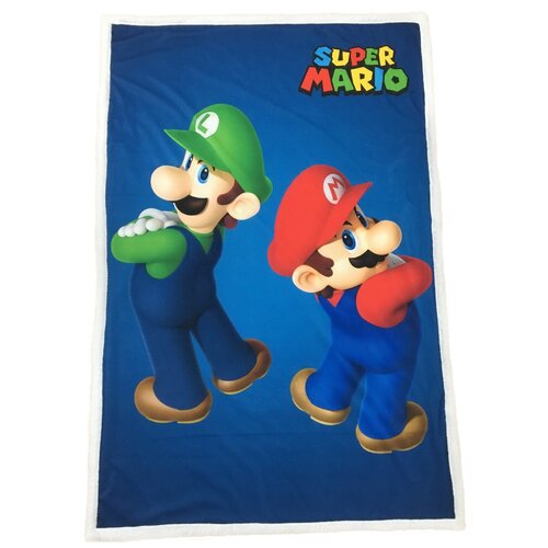 Super Mario Super Mario Fleece Deken Sherpa - Mario en Luigi - Extra Dik