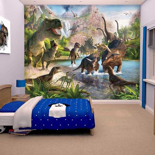 Dinosaurus / Jurassic World Dinosaurus Land Posterbehang - Walltastic