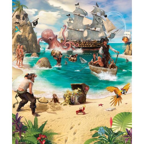 Overige Piraten en Schatten Posterbehang - Walltastic