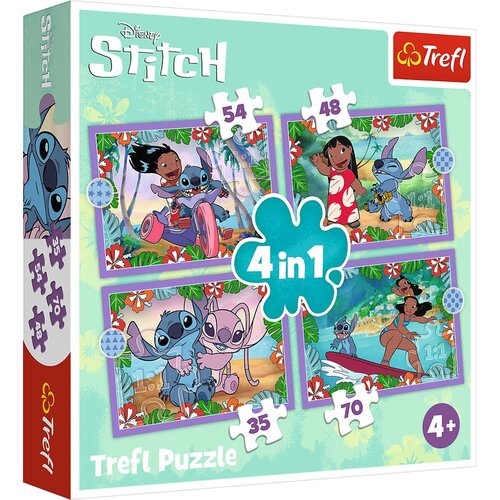 Lilo en Stitch Lilo en Stitch 4 in 1 Puzzel - 35/48/54/70 stukjes