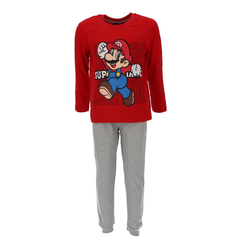 Super Mario Super Mario Pyjama - Rood/Grijs