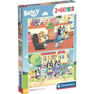 Bluey Bluey 2 in 1 Puzzel - 2 x 60 stukjes - Clementoni
