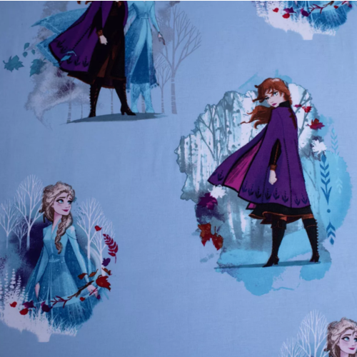 Frozen Disney Frozen Hoeslaken 90x200 cm - Blauw
