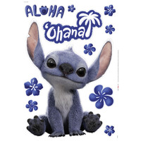 Stitch Muursticker Ohana 50x70 cm - Disney
