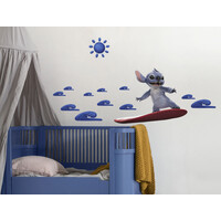 Stitch Muursticker Waves 50x70 cm - Disney