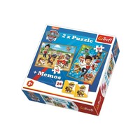 Paw Patrol 2 in 1 Puzzel met Geheugenspel - 30/48 stukjes - Trefl