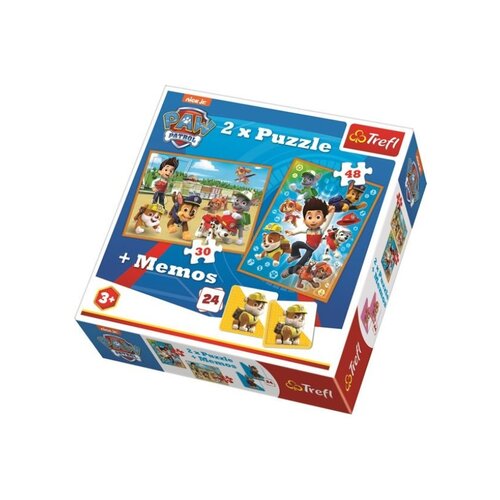 Paw Patrol Paw Patrol 2 in 1 Puzzel met Geheugenspel - 30/48 stukjes - Trefl Paw Patrol Paw Patrol 2 in 1 Puzzel met Geheugenspel - 30/48 stukjes - Trefl