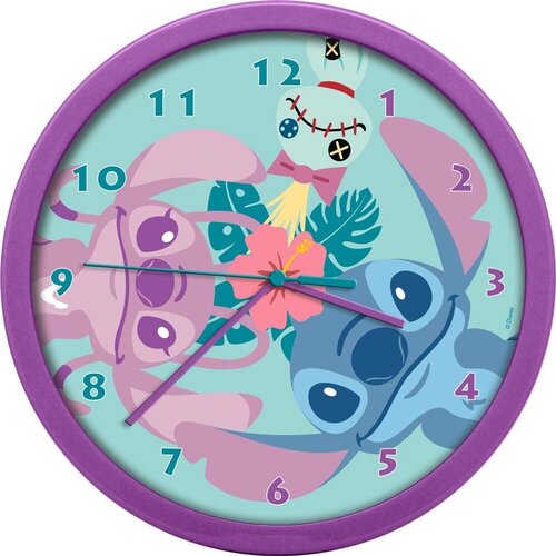 Lilo en Stitch Stitch en Angel Wandklok - Disney Lilo en Stitch Stitch en Angel Wandklok - Disney