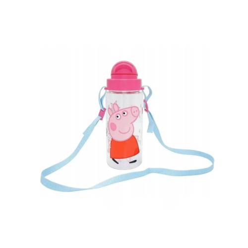 Peppa Pig Peppa Pig Bidon met Koord - Kunststof Peppa Pig Peppa Pig Bidon met Koord - Kunststof