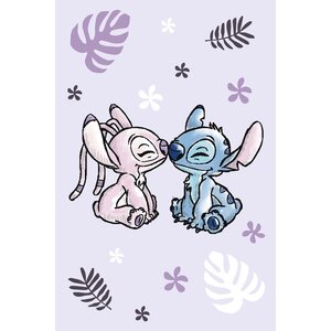 Lilo en Stitch Stitch en Angel Fleece Deken - Purple - Disney Lilo en Stitch Stitch en Angel Fleece Deken - Purple - Disney