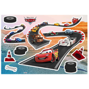 Cars Disney Cars Muursticker 50x70 cm - Track