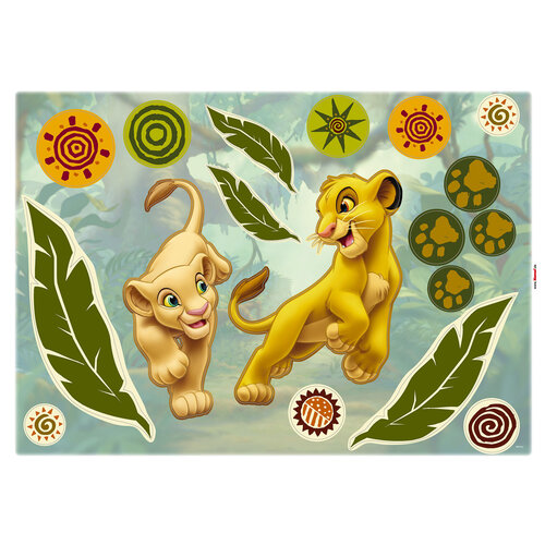 Lion King Lion King Muurstickers 50x70 cm - Simba en Nala
