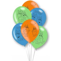 6 Bluey Ballonnen