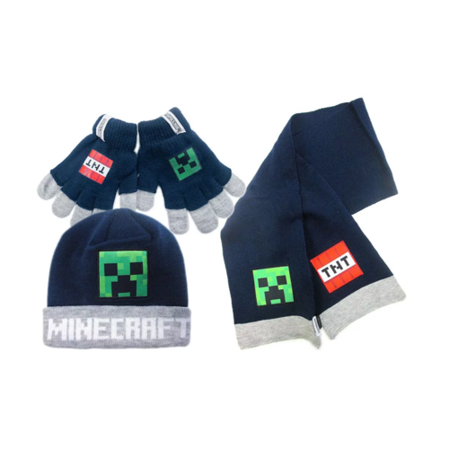 Minecraft Minecraft Winterset: Handschoenen, Muts, Sjaal Minecraft Minecraft Winterset: Handschoenen, Muts, Sjaal