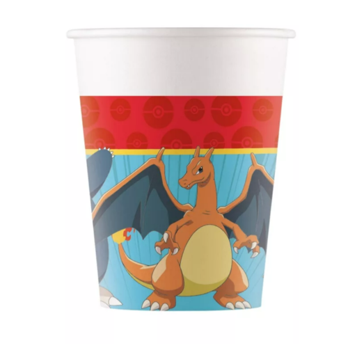 Pokemon 8 kartonnen Pokemon Bekertjes - Pikachu (FSC)