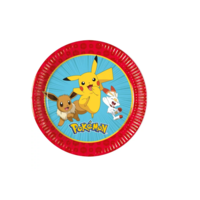 8 Pokemon Gebaksbordjes 20 cm - Pikachu (FSC)