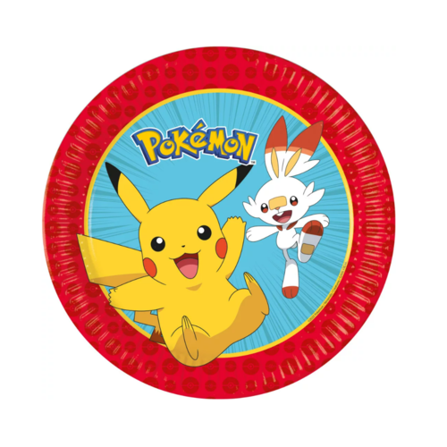 Pokemon 8 Pokemon Bordjes 23 cm - Pikachu (FSC)
