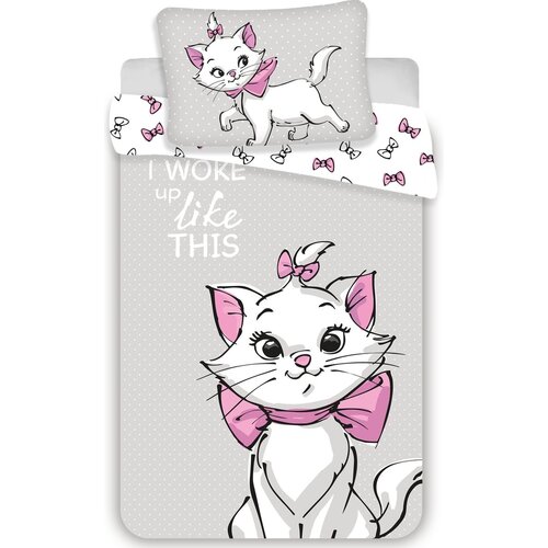 Marie Cat Marie Cat Baby Dekbedovertrek 100 x 135 cm - Aristocats - Grijs