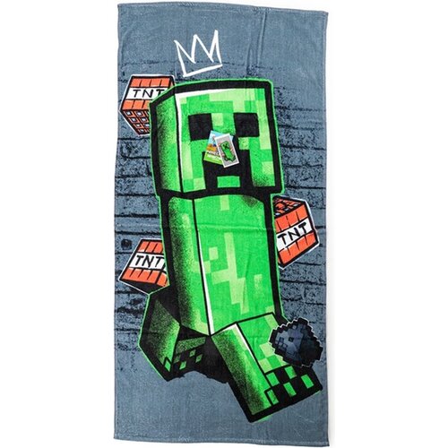 Minecraft Minecraft Badlaken - Creeper - Katoen Minecraft Minecraft Badlaken - Creeper - Katoen
