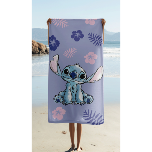 Lilo en Stitch Stitch Badlaken / Strandlaken Purple - Disney Lilo en Stitch Stitch Badlaken / Strandlaken Purple - Disney