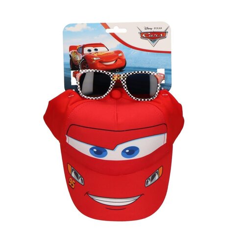 Cars Disney Cars Baseball Cap met Zonnebril - McQueen