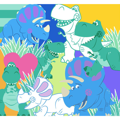 Toy Story Toy Story Vlies Behang - 300x280 cm - Rex en Trixie