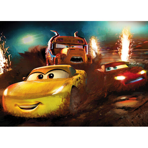 Cars Disney Cars Vlies Behang Dirt Track - 350x250 cm