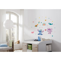 Stitch en Angel Muurstickers 50x70 cm - Disney