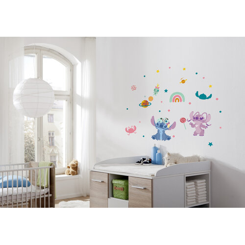 Lilo en Stitch Stitch en Angel Muurstickers 50x70 cm - Disney