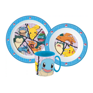 Pokemon Pokemon Kinderservies met Mok - Magnetron Pokemon Pokemon Kinderservies met Mok - Magnetron