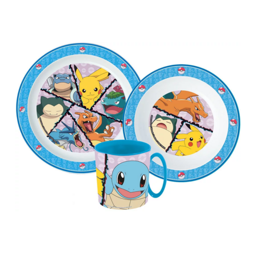 Pokemon Pokemon Kinderservies met Mok - Magnetron