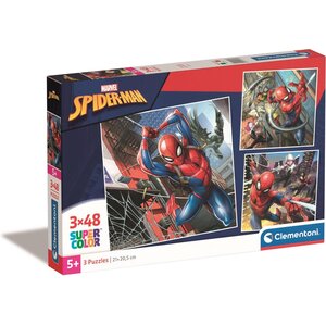 Spiderman Spiderman 3 in 1 Puzzel - 3 x 48 stukjes - Clementoni