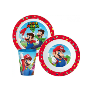 Super Mario Super Mario Kinderservies met Beker - Magnetron