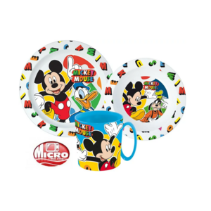 Mickey Mouse Mickey Mouse Kinderservies met Mok - Magnetron - Disney Mickey Mouse Mickey Mouse Kinderservies met Mok - Magnetron - Disney