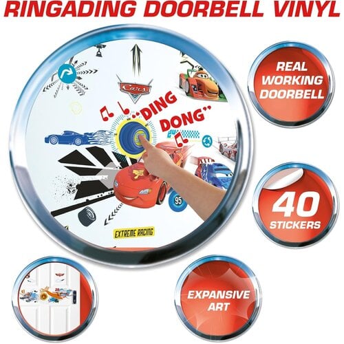 Cars Disney Cars Deurbel met 40 Muurstickers - WorldsApart