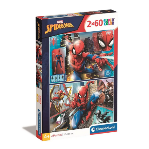 Spiderman Spiderman 2 in 1 Legpuzzel - 2 x 60 stukjes - Marvel