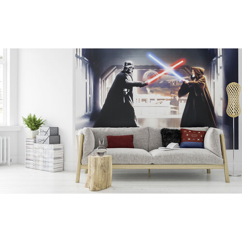 Star Wars Star Wars Vlies Behang - 300x200 - Darth Vader vs Kenobi