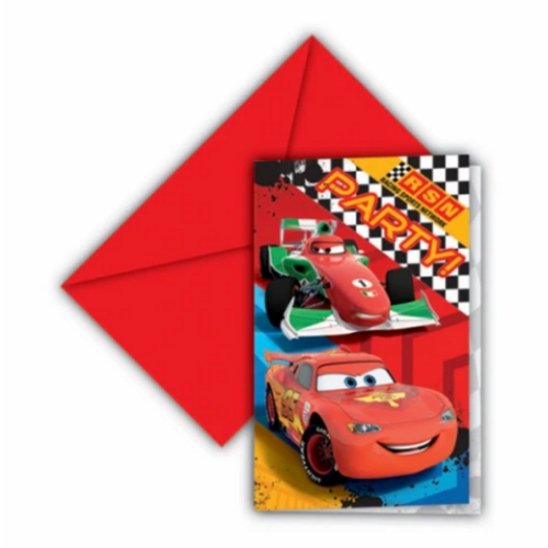 Cars Disney Cars Uitnodigingen - 6 Stuks