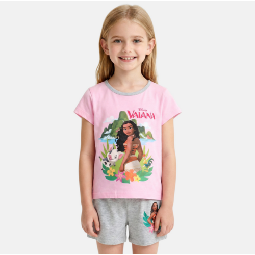 Vaiana Vaiana Shortama - Roze/Grijs - Disney Vaiana Vaiana Shortama - Roze/Grijs - Disney