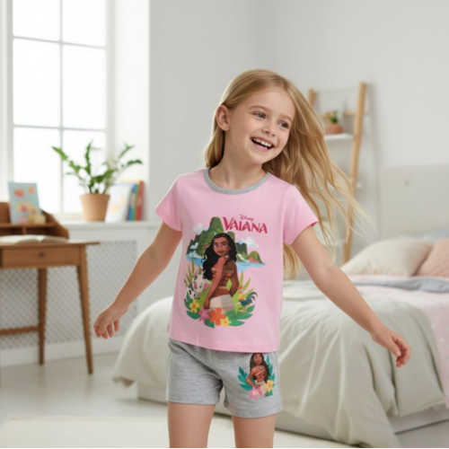 Vaiana Vaiana Shortama - Roze/Grijs - Disney Vaiana Vaiana Shortama - Roze/Grijs - Disney